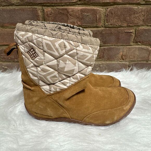 Columbia Women’s Minx Tan Pull On Omni-Heat Print Boot Size 9 - Picture 2 of 9